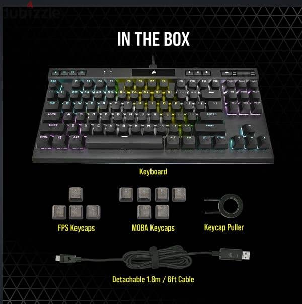 Gaming keyboard corsair k70 pro TKL 12