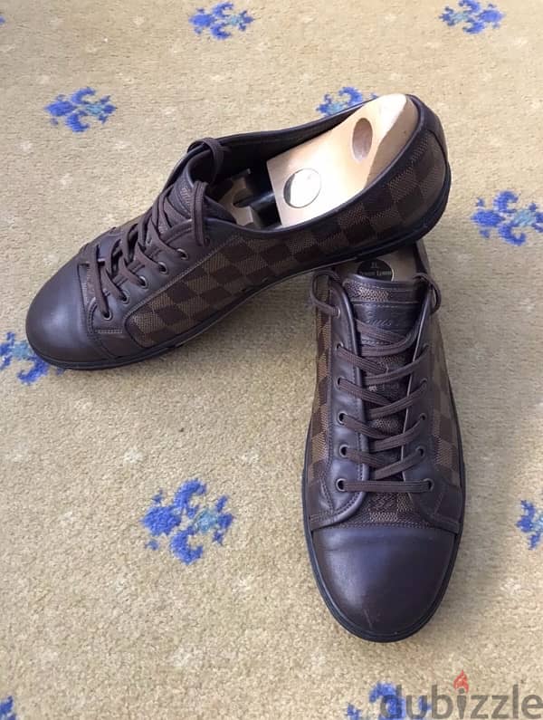 Original Louis Vuitton Sneakers Shoes Damier Brown 1