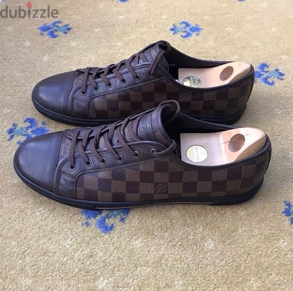 Original Louis Vuitton Sneakers Shoes Damier Brown 2