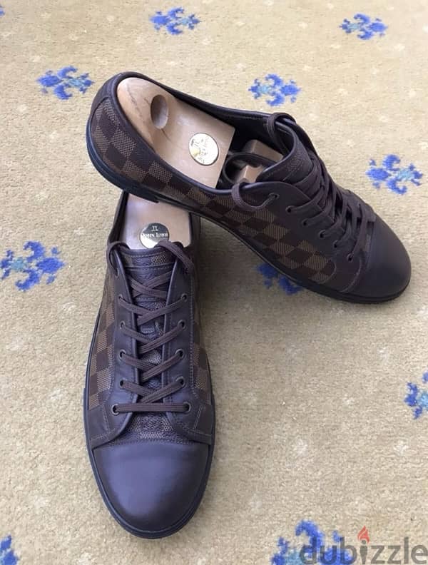 Original Louis Vuitton Sneakers Shoes Damier Brown 4