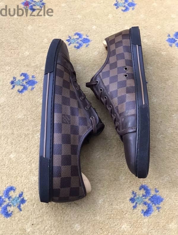 Original Louis Vuitton Sneakers Shoes Damier Brown 10