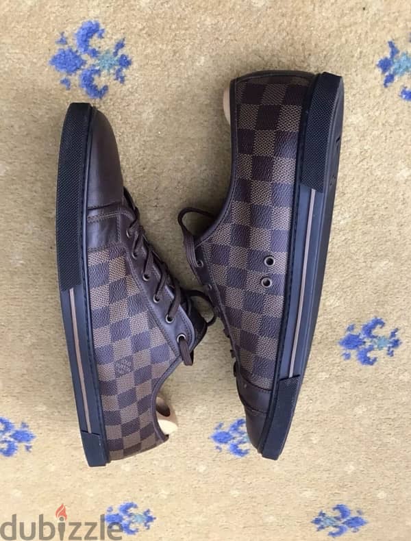 Original Louis Vuitton Sneakers Shoes Damier Brown 11