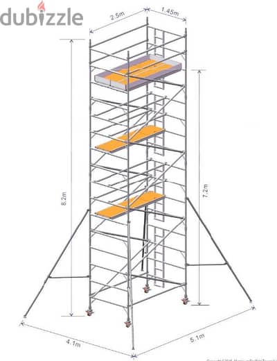 Aluminium scaffolding for rent