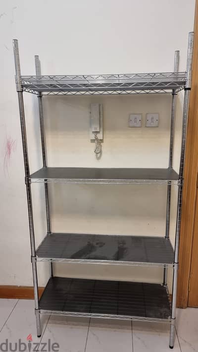 4 Tiers Heavy Duty Chrome Wire Shelving