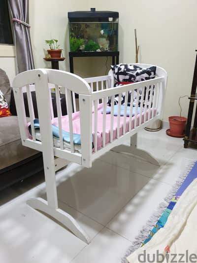 Used wooden Baby cradle for sale - Juniors Brand