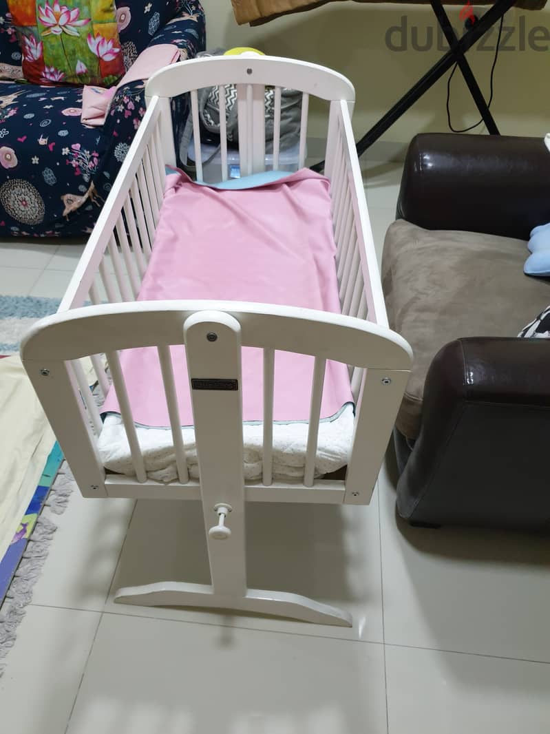 Used wooden Baby cradle for sale - Juniors Brand 3