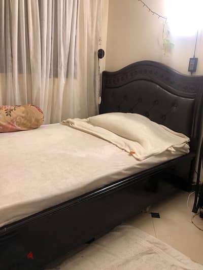 Urgent furnished bed for sell with Matress contact#36457466