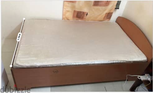 Wooden Bed with mattress for sale