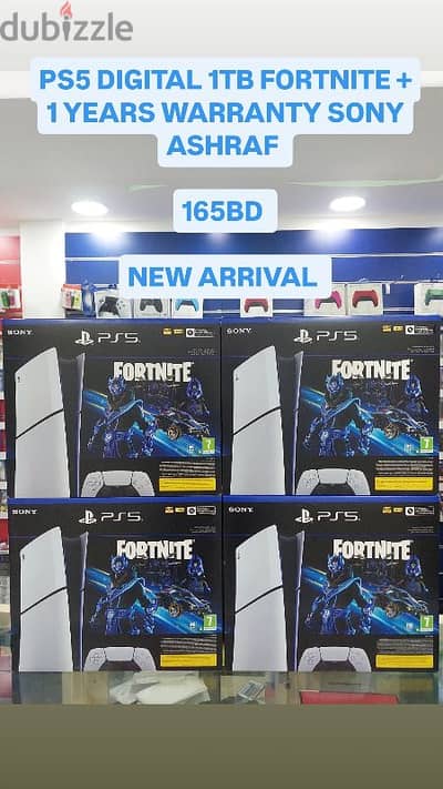 PS5 DIGITAL 1TB FORTNITE + 1 YEARS WARRANTY SONY ASHRAF