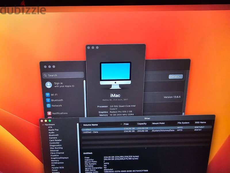 Apple iMac 21.5" 4K Retina i7 16GB ram 256gb SSD 2