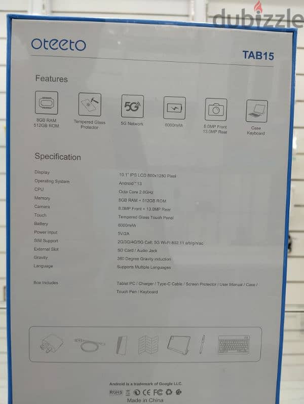 Oteeto Tab 15, 512 GB Memory 1