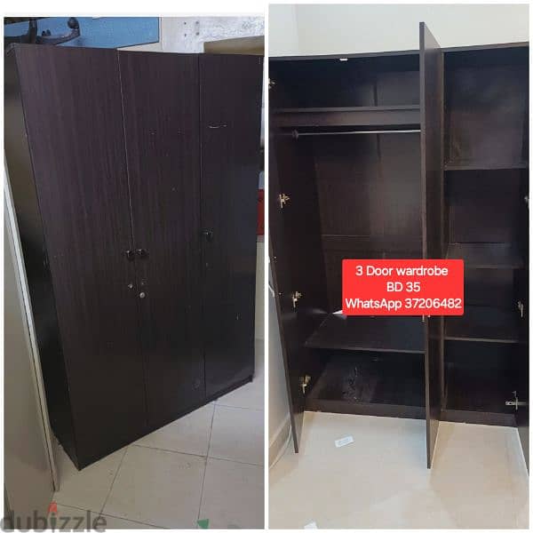 Wardrobe 3 Dooor and other itemss for sale with Delivery 2