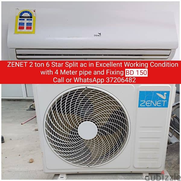 Split ac and other items for sale with Delivery and fixing 3