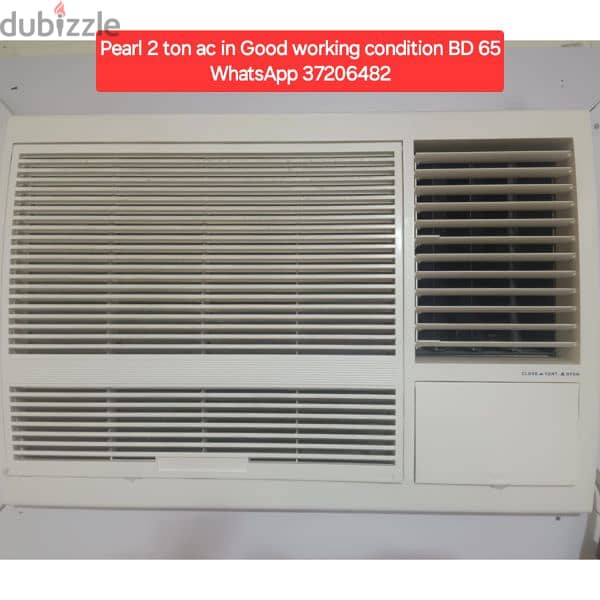 Split ac and other items for sale with Delivery and fixing 6