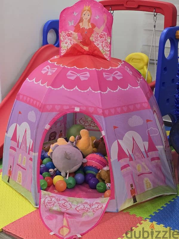 Baby Princess Tent with 50 colored balls 0