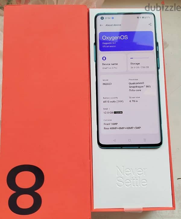 OnePlus 8 pro 5g ram 12+12)256 GB complete box 1