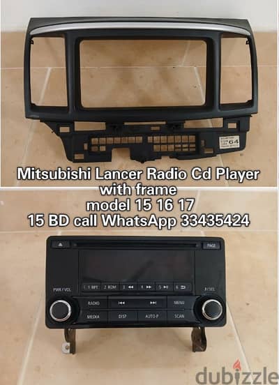 Mitsubishi Lancer Radio Cd Player with frame  model 15 16