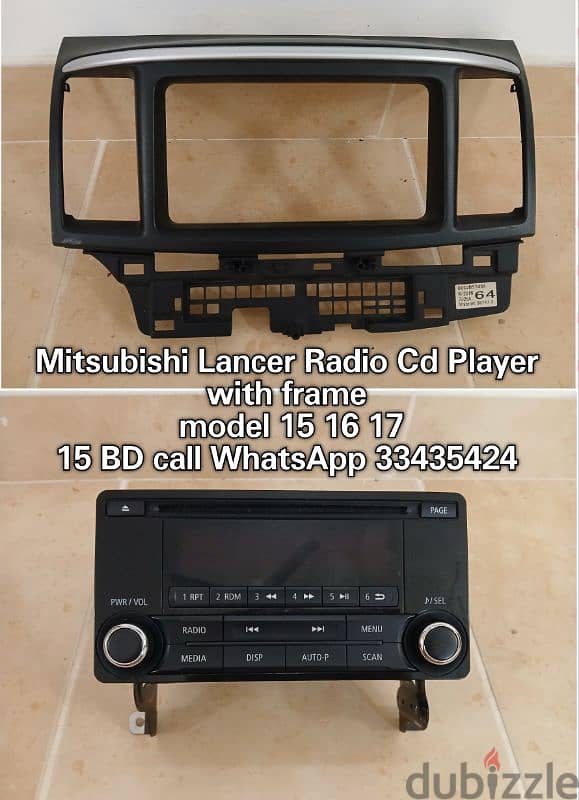 Mitsubishi Lancer Radio Cd Player with frame  model 15 16 0