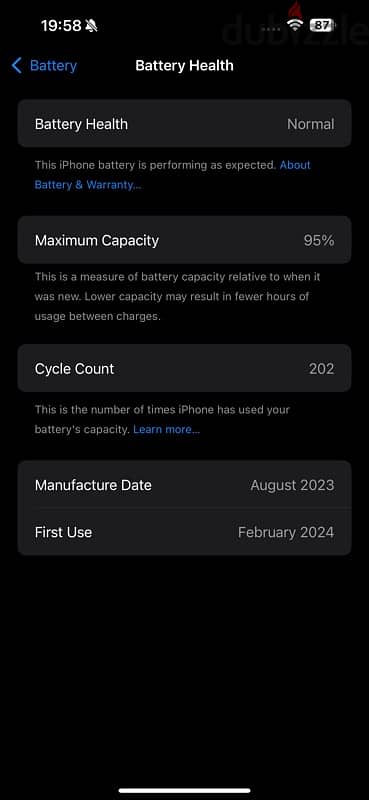 iPhone 15 Pro Max 512 GB Battery 95% 5