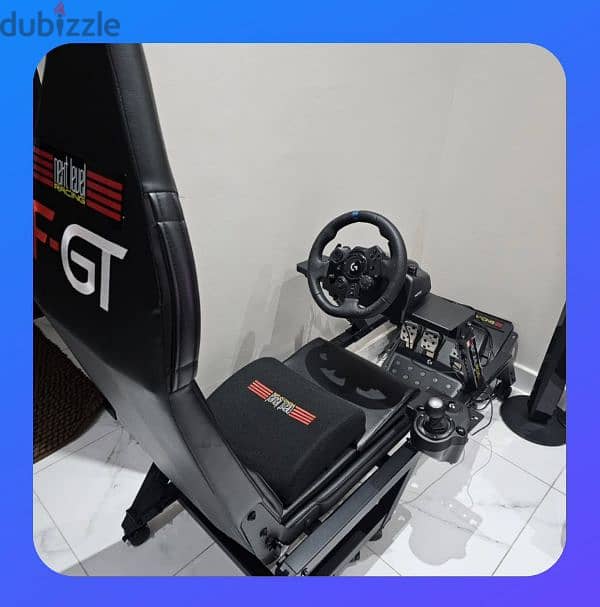 PS5 WITH G923 STEERING WHEEL AND G29 SHIIFTER, PLUS FULL  RACING SEAT 1