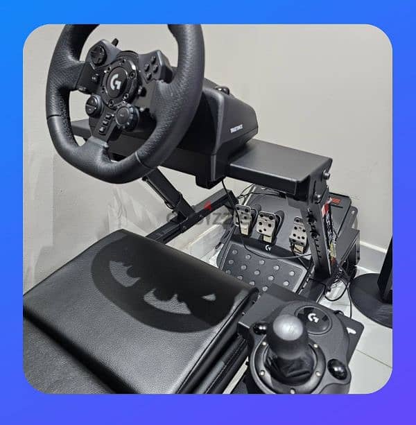 PS5 WITH G923 STEERING WHEEL AND G29 SHIIFTER, PLUS FULL  RACING SEAT 2