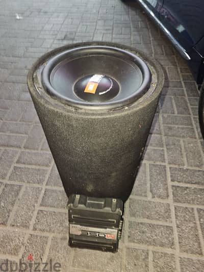 jbl subwoofer 1000w ane kenwood amplifier 350w