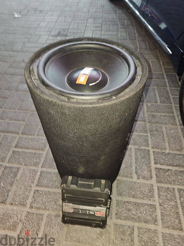 jbl subwoofer 1000w ane kenwood amplifier 350w 0