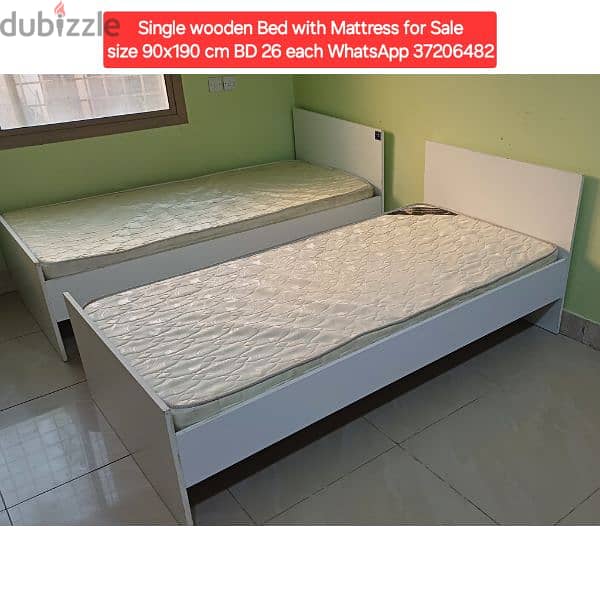 Bunk Bed with mattress and other items for sale with Delivery 9