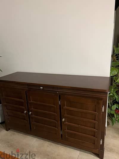 heavy wood cabinet