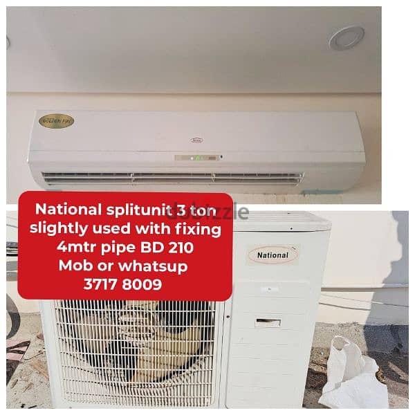 National splitunit 3 ton and other household items for sale 0