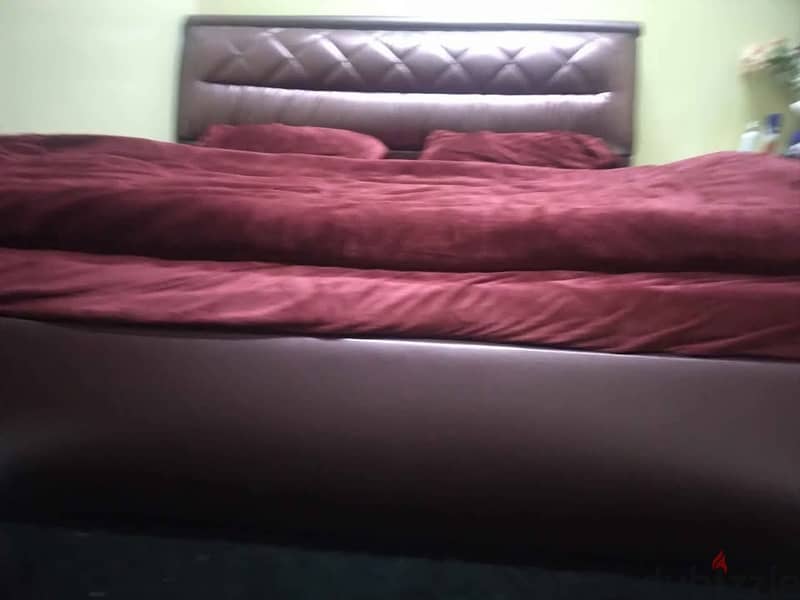 Bed for sale with mattress &  2 side tables 1