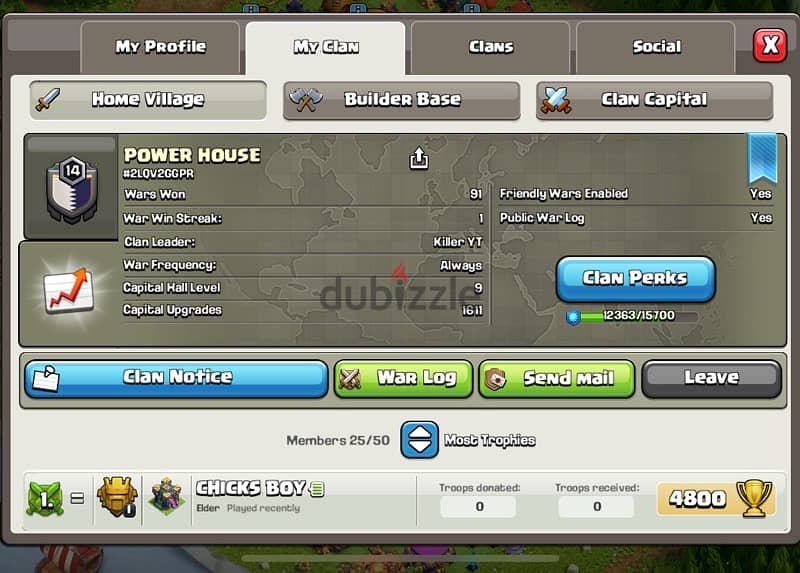 Clash Of Clans , Level 14 Clan for Sale Only 25 BD , Best Offer 1