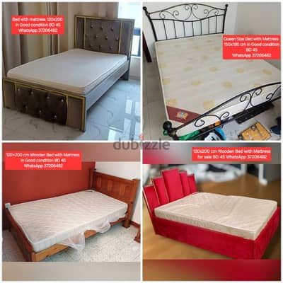 Double size Bed with Mattress and other items for sale with Delivery