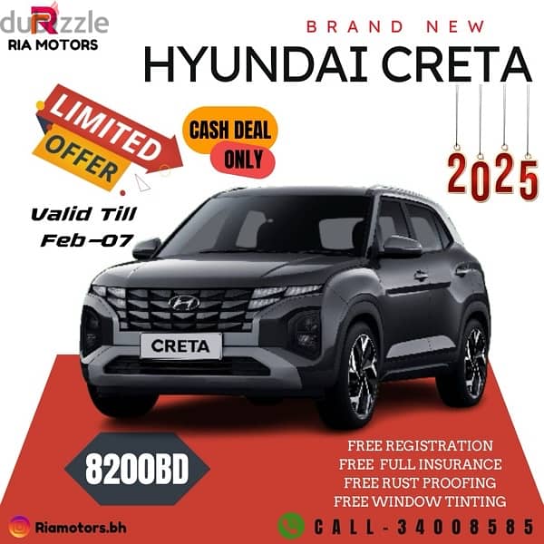 BRAND NEW HYUNDAI CRETA 2025/SPECIAL PRICE 0