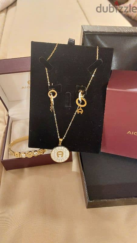 Aigner Necklace, Earrings and Bangle 2