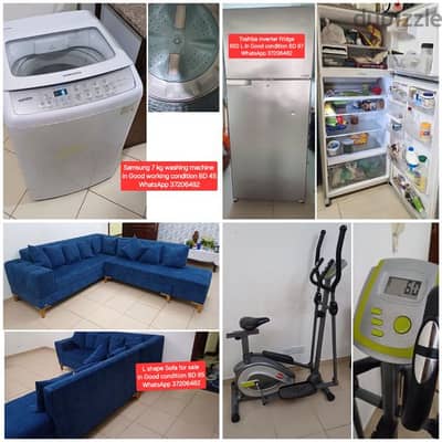 Samsung 7 kg washing machine and other items for sale with Delivery