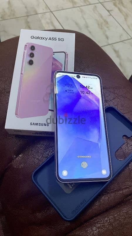 Samsung A55 AwesomeLilac color 12 gb > 256 gb memory only 5 days used 0