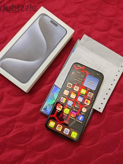 I phone 15 pro max 256 gb new  just 10 days use one year warranty