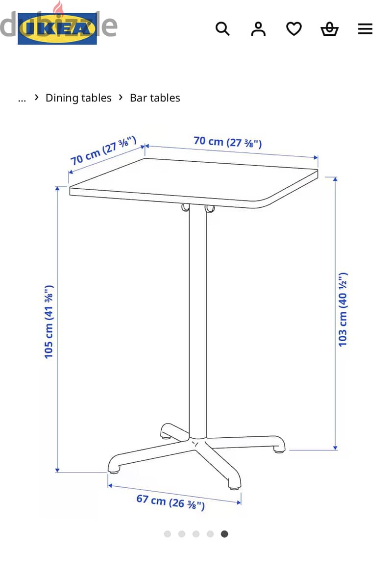 Ikea Stylish Bar Table & High Chair " Original price 65 BD 7