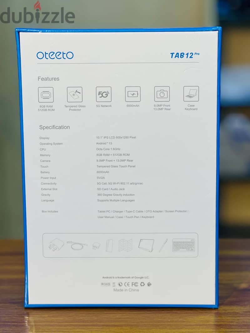 OTEETO TAB 12pro 5G -  8GB / 512GB( BRAND NEW ) 4