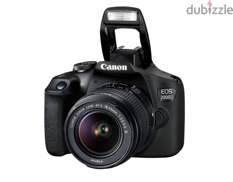 Only one month used Canon EOS 2000d with 18-55mm lens for sale. 0