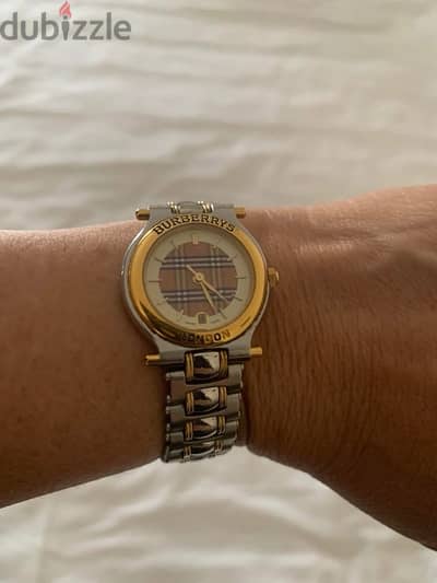 authentic 18k gold plated Burberry watch