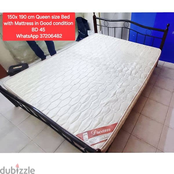 King size Bedd with mattresss and other items for sale with Delivery 1