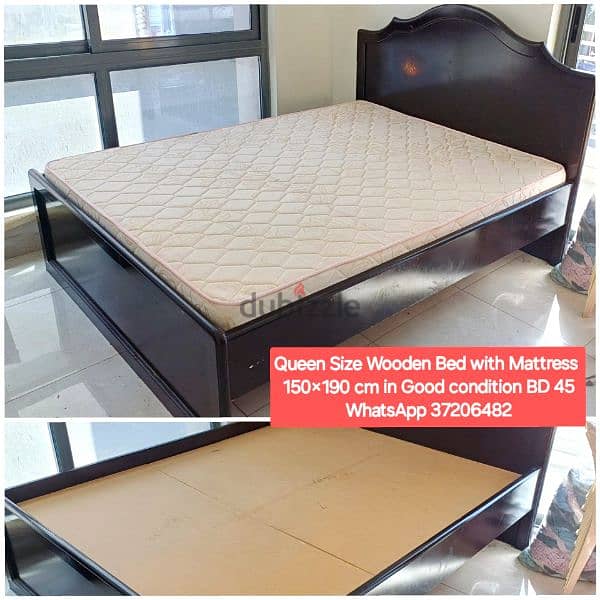 King size Bedd with mattresss and other items for sale with Delivery 5