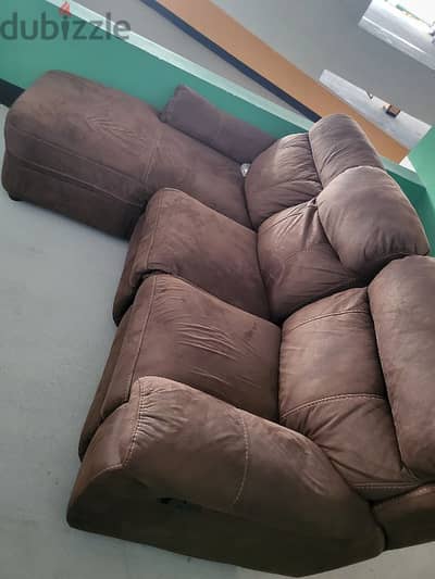 L SHAPE RECLINER PURE LEATHER SOFA