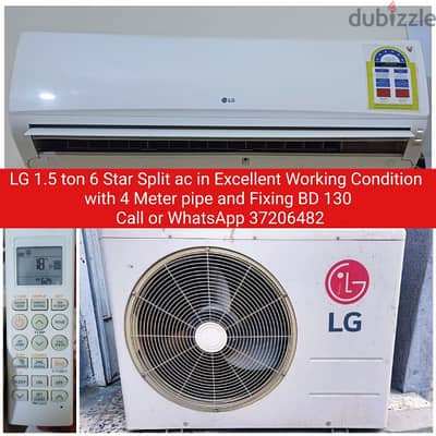 LG 1.5 ton Split ac and other items for sale with fixing