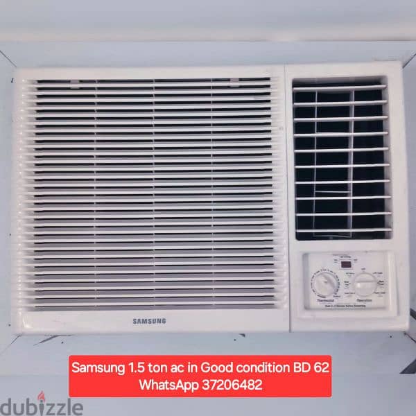 LG 1.5 ton Split ac and other items for sale with fixing 13