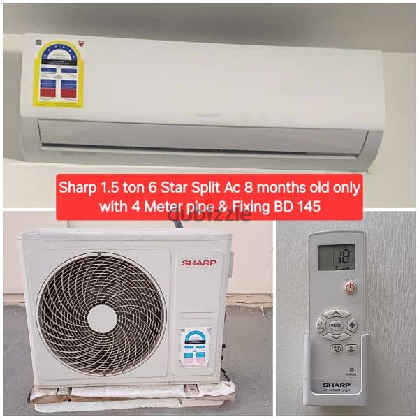 LG 1.5 ton Split ac and other items for sale with fixing 16