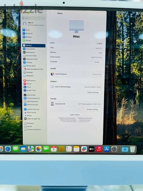 Used I mac 24inch M1 256GB 1