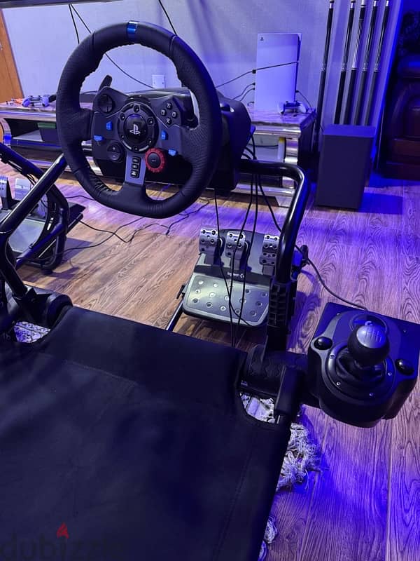 Logitech G29 drive force + GT lite simulator cockpit 1